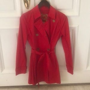 Red Michael Kors trenchcoat